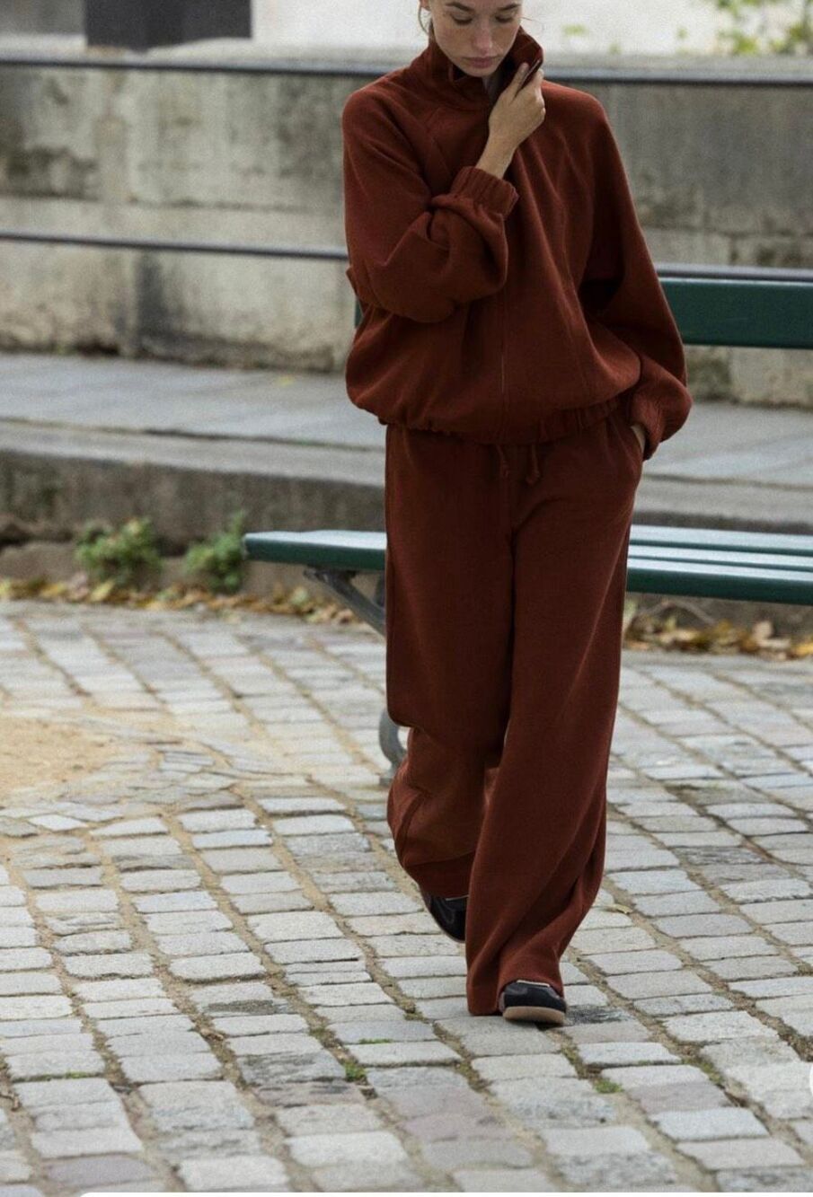 Zara Women’s Terracotta Knit Tracksuit 2 Piece  NWT Size M
